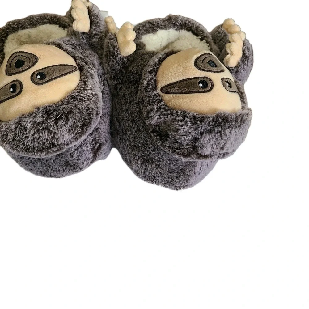 CAT &‎ JACK Kids Child Sloth  Loafer Slippers Cat & Jack Gray Sz 13/1